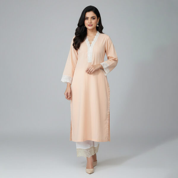 Peach wholesale lawn embroidered lawn suit usa Peach Wholesale Lawn Embroidered Lawn Suit USA