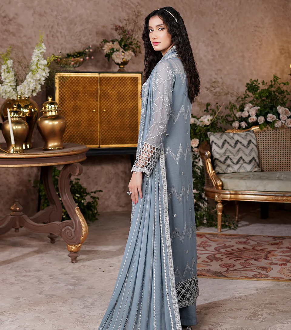 Bluish Grey Wholesale Pakistani Party Wear (2) Bluish Grey Wholesale Pakistani Party Wear