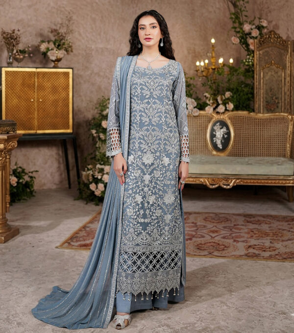 Bluish Grey Wholesale Pakistani Party Wear Bluish Grey Wholesale Pakistani Party Wear
