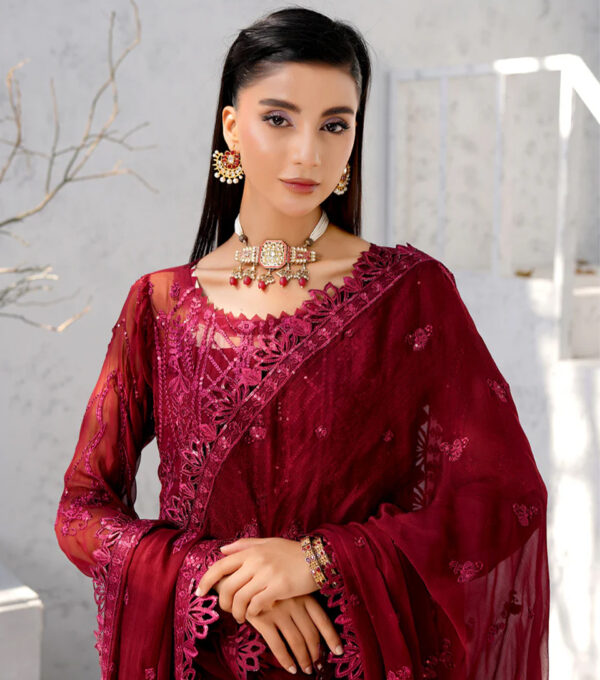 Dark Maroon Wholesale Pakistani Party Wear (2) Dark Maroon Wholesale Pakistani Party Wear