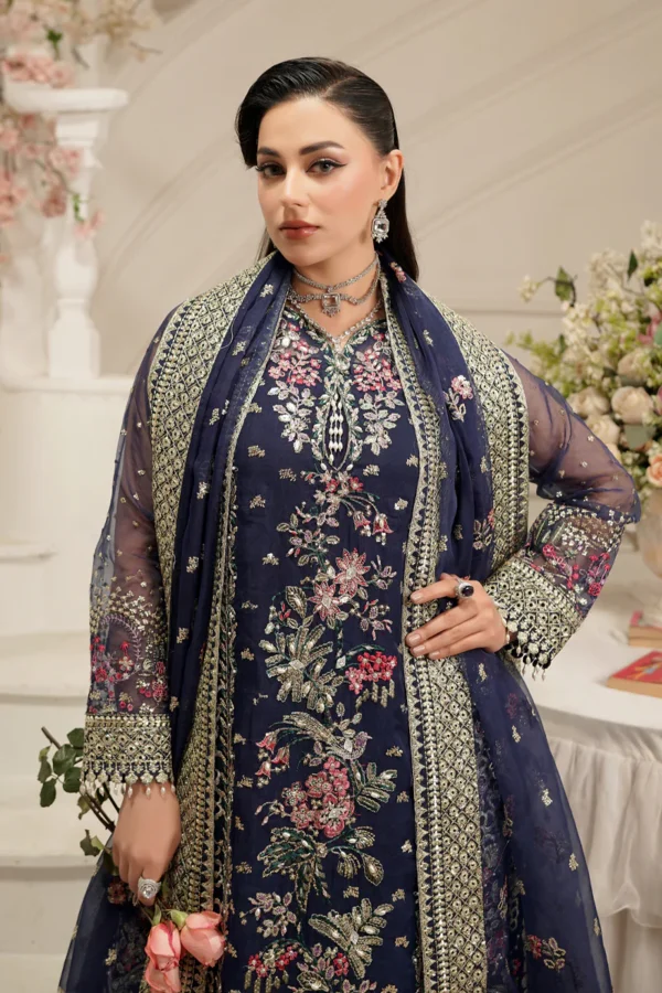 Navy blue Wholesale Pakistani Party Wear (2) Navy Blue Wholesale Pakistani Party Wear