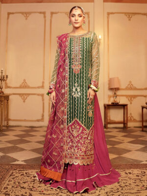 Olive Green Wholesale Pakistani Party Wear