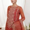 Orange Wholesale Pakistani Party Wear (2) Orange Wholesale Pakistani Party Wear