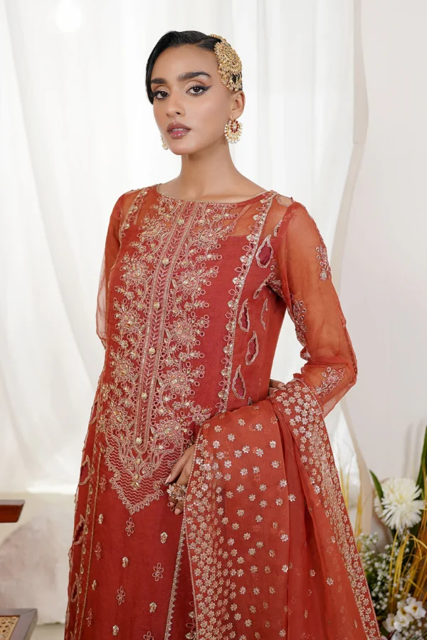 Orange Wholesale Pakistani Party Wear (2) Orange Wholesale Pakistani Party Wear