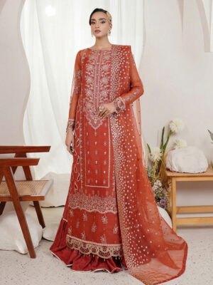 Orange Wholesale Pakistani Party Wear