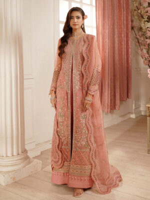 Peach Wholesale Pakistani Party Wear