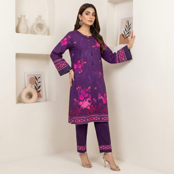 Deep Purple Linen 2-Piece women pakistani suits wholesale new york Deep Purple Linen 2-Piece women pakistani suits wholesale new york