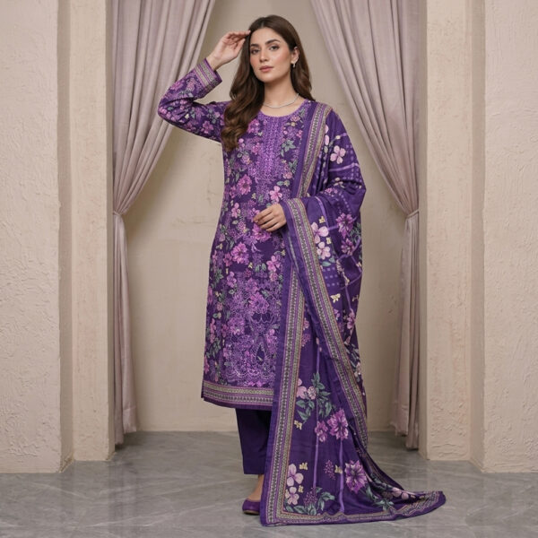 Deep Purple Pakistani Wholesale Lawn Suit USA Deep Purple Pakistani Wholesale Lawn Suit USA