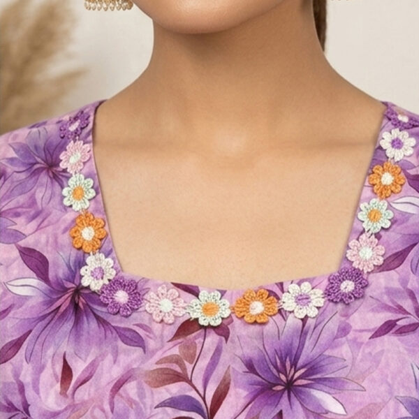 Elegant Lavender Wholesale Pakistani Lawn Suits in USA (2) Elegant Lavender Wholesale Pakistani Lawn Suits in USA