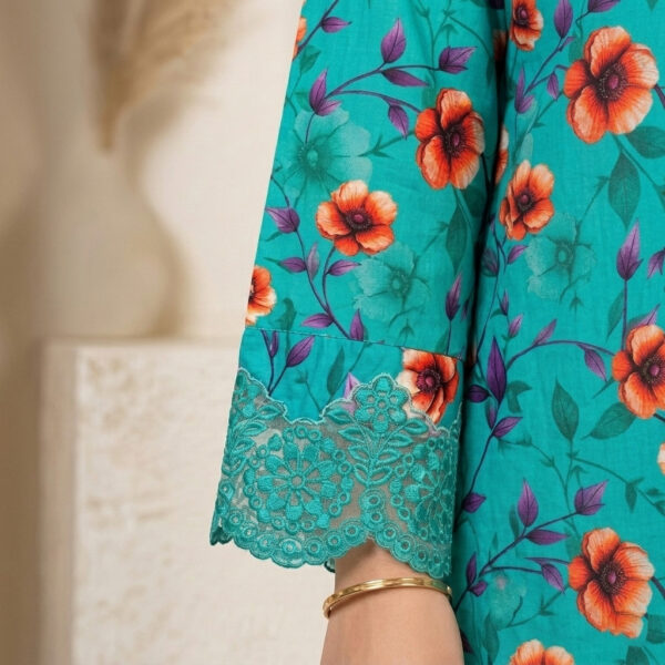 Elegant Teal 3pc Lawn Suits Wholesale Pakistani in USA (3) Elegant Teal 3pc Lawn Suits Wholesale Pakistani in USA