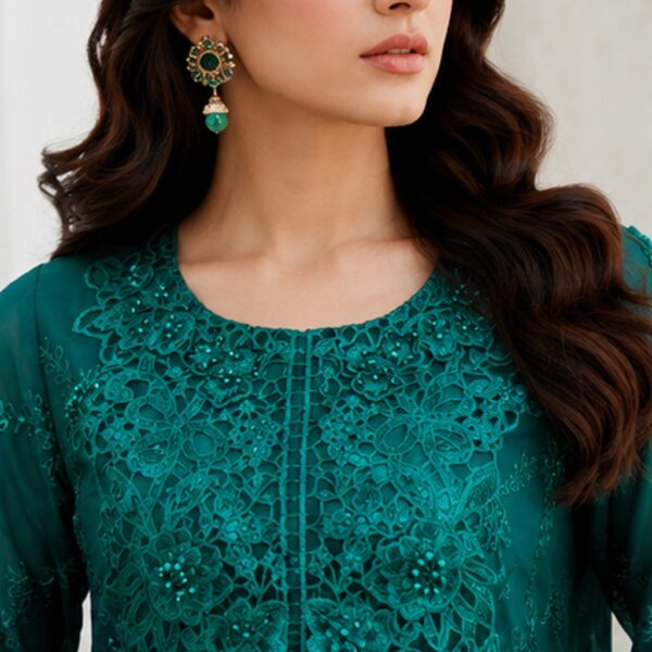 Emerald Green Chiffon wholesale women pakistani suits new york Emerald Green Chiffon wholesale women pakistani suits new york