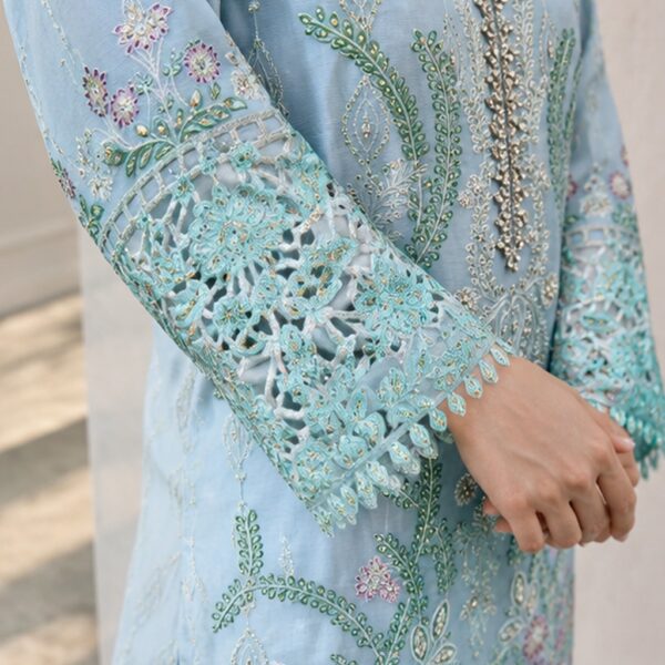 Ice blue chiffon wholesale women pakistani suits new york (2) Ice blue chiffon wholesale women pakistani suits new york