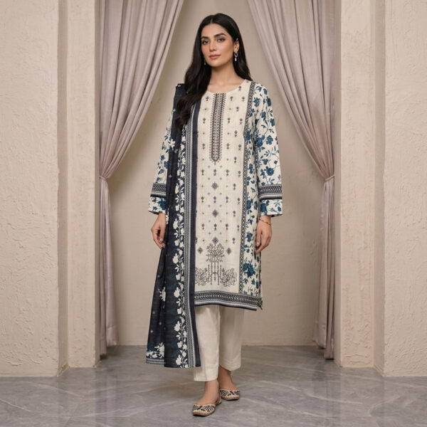 Light Cream Wholesale Ladies 3pc Pakistani Dress USA Light Cream Wholesale Ladies 3pc Pakistani Dress USA