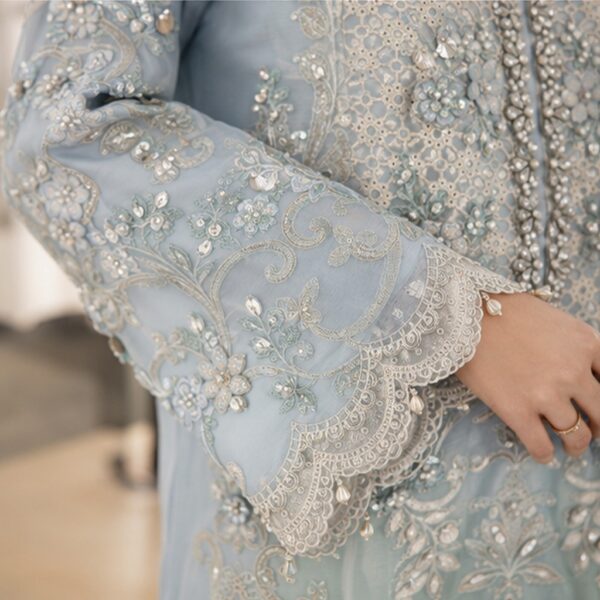 Light Grey Chiffon women pakistani suits wholesale new york (2) Light Grey Chiffon women pakistani suits wholesale new york