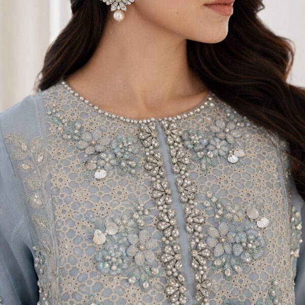 Light Grey Chiffon women pakistani suits wholesale new york Light Grey Chiffon women pakistani suits wholesale new york
