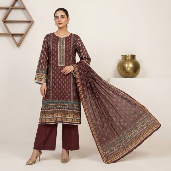 Maroon Wholesale Lawn Stitched Salwar Kameez USA Maroon Wholesale Lawn Stitched Salwar Kameez USA