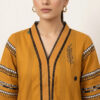Mustard Linen 2-Piece Women Pakistani Suits Wholesale New York (2) Mustard Linen 2-Piece Women Pakistani Suits Wholesale New York