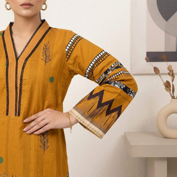 Mustard Linen 2-Piece Women Pakistani Suits Wholesale New York (3) Mustard Linen 2-Piece Women Pakistani Suits Wholesale New York