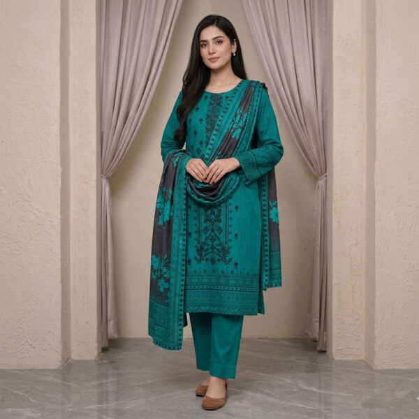 Rich Teal Wholesale Ladies 3pc Pakistani Dress USA Rich Teal Wholesale Ladies 3pc Pakistani Dress USA