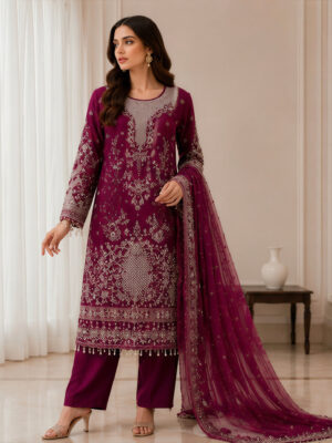 Royal Plum women pakistani suits wholesale new york Royal Plum women pakistani suits wholesale new york