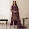Royal Purple Chiffon wholesale women pakistani suits new york Royal Purple Chiffon wholesale women pakistani suits new york
