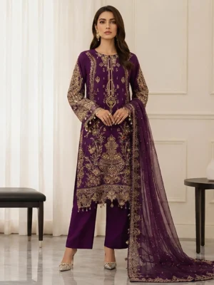 Royal Purple Chiffon wholesale women pakistani suits new york Royal Purple Chiffon wholesale women pakistani suits new york