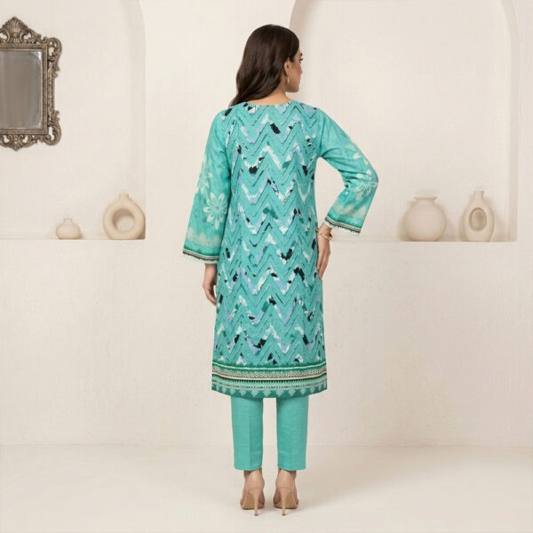 Vibrant Turquoise 2pc Khaddar Women Pakistani Suits Wholesale New York (2) Turquoise 2pc Khaddar Women Pakistani Suits Wholesale New York