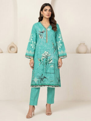 Vibrant Turquoise 2pc Khaddar Women Pakistani Suits Wholesale New York Turquoise 2pc Khaddar Women Pakistani Suits Wholesale New York