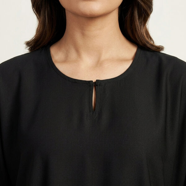 Classic Jet Black Wholesale Abaya USA (2) Classic Jet Black Wholesale Abaya USA