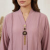 Dusty Rose Wholesale Abaya canada with Gold Tassel Canada (2) Dusty Rose Wholesale Abaya canada with Gold Tassel Canada