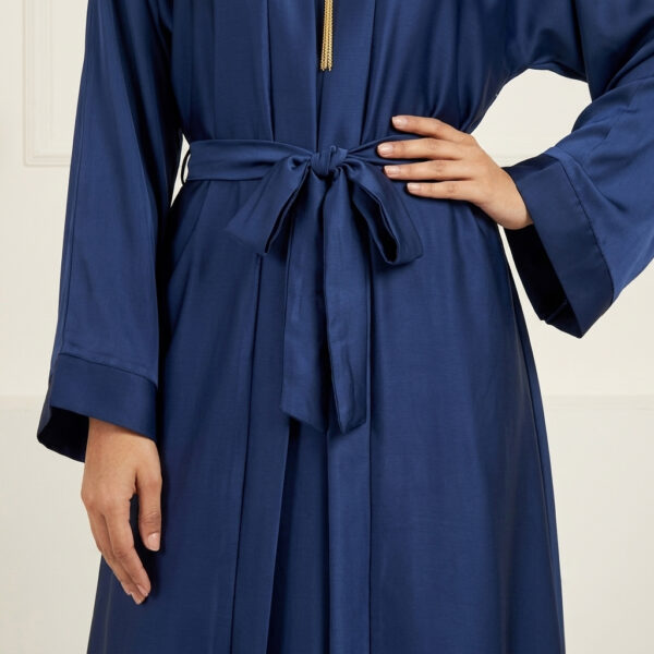 Elegant Shimmer Finish Blue Wholesale Abaya canada (3) Elegant Shimmer Finish Blue Wholesale Abaya canada