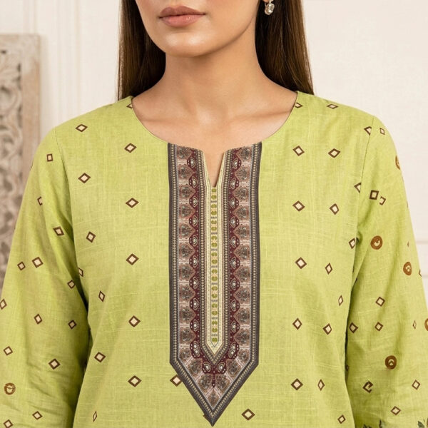 Lime Green Printed Women Pakistani Suits Wholesale New York (2) Lime Green Printed Women Pakistani Suits Wholesale New York