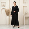 Luxury Jet Black Beaded Detailed Wholesale Abaya USA Luxury Jet Black Beaded Detailed Wholesale Abaya USA
