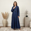 Luxury Navy Blue Wholesale Abaya with Delicate Embroidery canada Luxury Navy Blue Wholesale Abaya with Delicate Embroidery canada