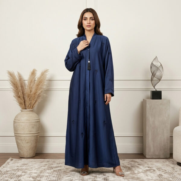 Luxury Navy Blue Wholesale Abaya with Delicate Embroidery canada Luxury Navy Blue Wholesale Abaya with Delicate Embroidery canada