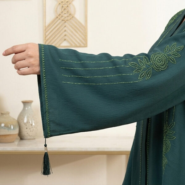 Luxury Teal Green Beaded Teal Wholesale Abaya (3) Luxury Teal Green Beaded Teal Wholesale Abaya canada