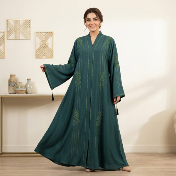 Luxury Teal Green Beaded Teal Wholesale Abaya canada Luxury Teal Green Beaded Teal Wholesale Abaya canada