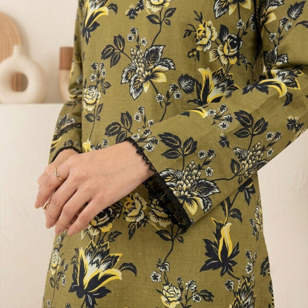 Olive Green Floral Printed Wholesale Women Pakistani Suits New York (3) Olive Green Floral Printed Wholesale Women Pakistani Suits New York