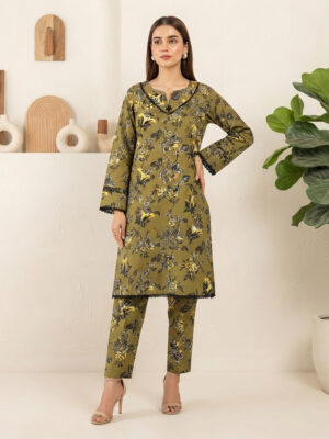 Olive Green Floral Printed Wholesale Women Pakistani Suits New York Olive Green Floral Printed Wholesale Women Pakistani Suits New York