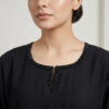 Premium Jet Black Wholesale Abaya with Beaded Detailing USA (2) Premium Jet Black Wholesale Abaya with Beaded Detailing USA