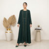 Stylish Forest Green Wholesale Abaya with Gold Detailing USA Stylish Forest Green Wholesale Abaya with Gold Detailing USA
