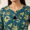 Teal Floral Printed Wholesale Women Pakistani Suits New York (2) Teal Floral Printed Wholesale Women Pakistani Suits New York