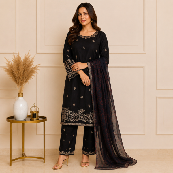 Jet Black wholesale lawn suits Jet Black wholesale lawn suits US