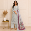 Light Gray stitched wholesale lawn suit (2) Light Gray stitched wholesale lawn suit