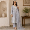 Light Grey stitched wholesale lawn suit Light Grey stitched wholesale lawn suit