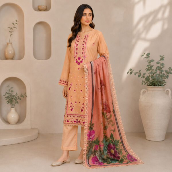 Light peach wholesale lawn suits (2) Light peach wholesale lawn suits
