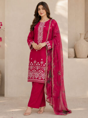 Magenta wholesale lawn suits