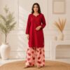 Maroon Light Peach Contrast pakistani chikankari suits wholesale Us Maroon Light Peach Contrast Pakistani Chikankari Suits Wholesale US