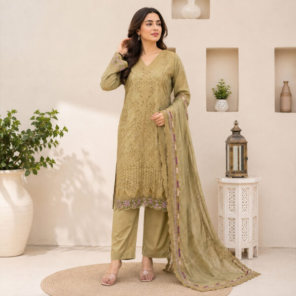 Olive Green pakistani wholesale lawn suits Olive Green pakistani wholesale lawn suits