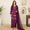 Purple stitched wholesale lawn suit Purple stitched wholesale lawn suit